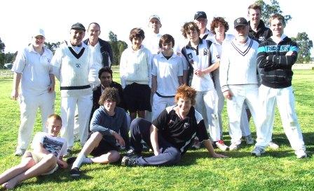 *The Moonee Valley Seconds team with some of the lads from Lucknow.